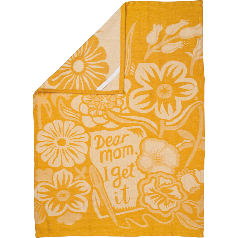 "DEAR MOM, I GET IT" KITCHEN TOWEL Primitives By Kathy Bonjour Fete - Party Supplies