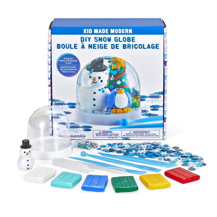 DIY SNOW GLOBE KIT BY KID MADE MODERN Kid Made Modern Christmas Activity Bonjour Fete - Party Supplies