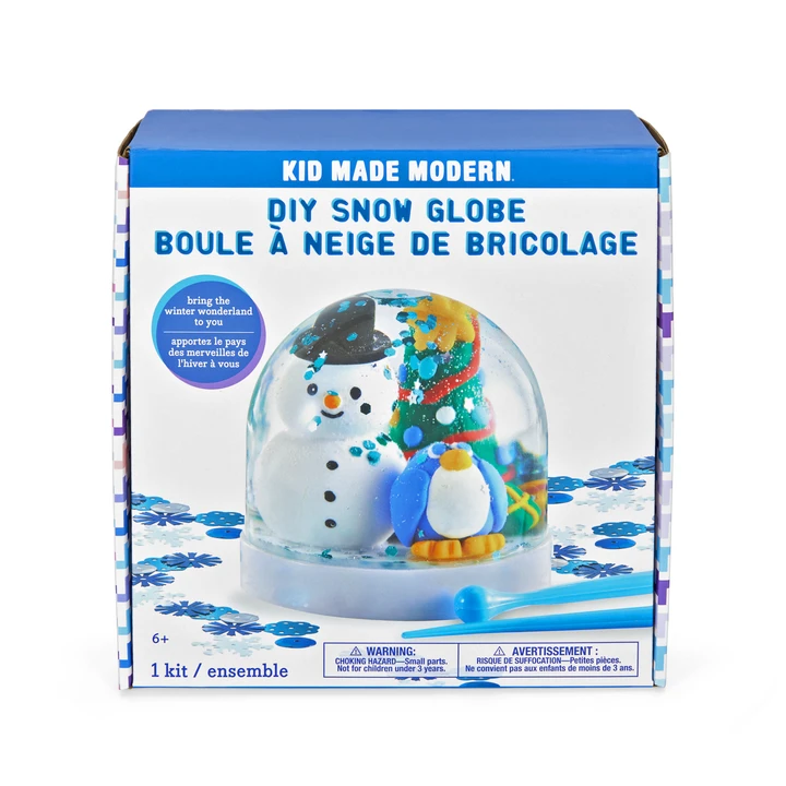 DIY SNOW GLOBE KIT BY KID MADE MODERN Kid Made Modern Christmas Activity Bonjour Fete - Party Supplies