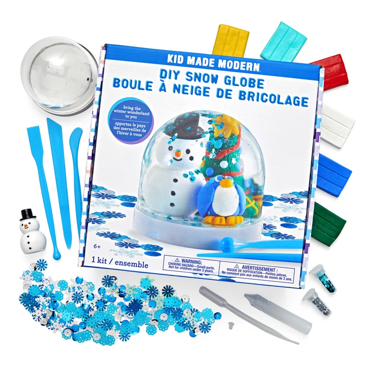 DIY SNOW GLOBE KIT BY KID MADE MODERN Kid Made Modern Christmas Activity Bonjour Fete - Party Supplies