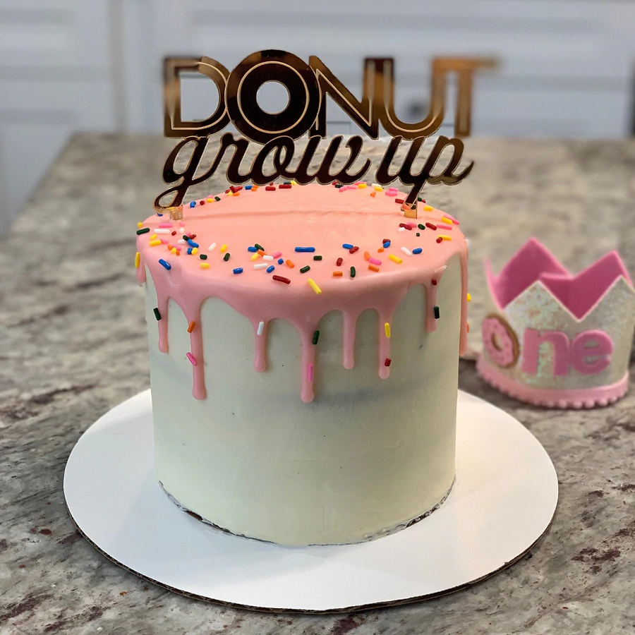 DONUT GROW-UP CAKE TOPPER Em And Me Studio Bonjour Fete - Party Supplies