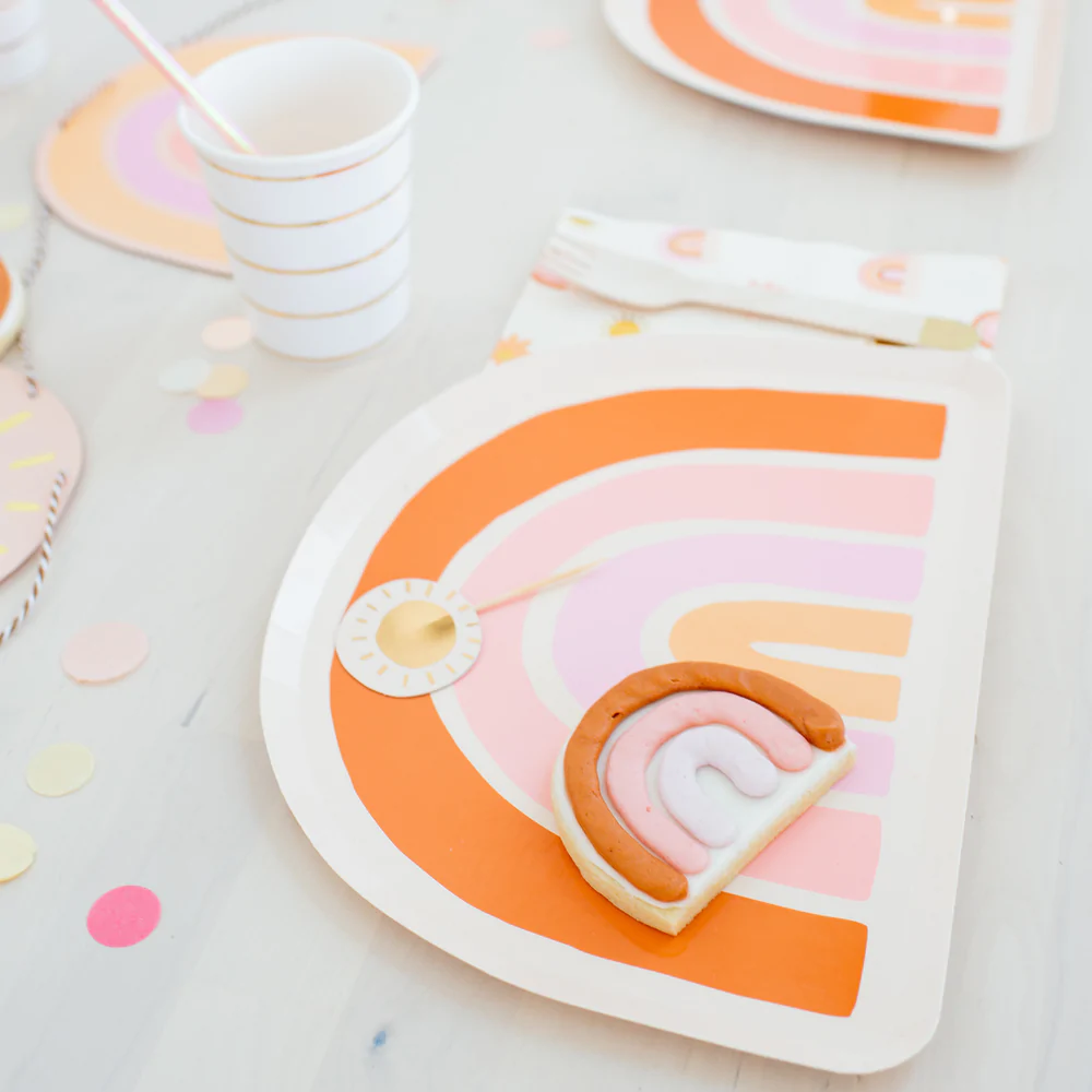 BOHO RAINBOW LARGE PLATES Jollity & Co. + Daydream Society Plates Bonjour Fete - Party Supplies
