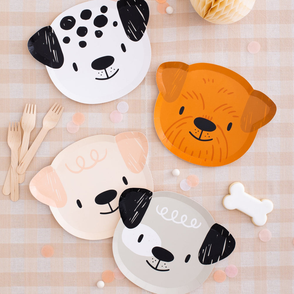 DOG THEMED BOW WOW LARGE PARTY PLATES Jollity & Co. + Daydream Society Plates Bonjour Fete - Party Supplies