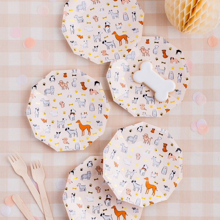 BOW WOW SMALL PLATES Jollity & Co. + Daydream Society Plates Bonjour Fete - Party Supplies