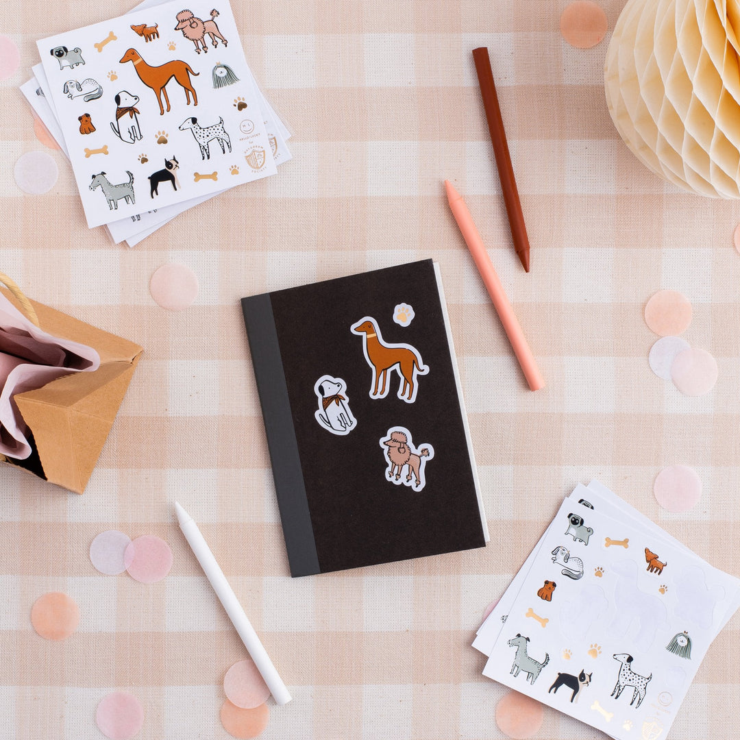 DOG THEMED BOW WOW STICKER SET Jollity & Co. + Daydream Society Stickers Bonjour Fete - Party Supplies