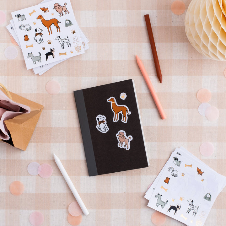 DOG THEMED BOW WOW STICKER SET Jollity & Co. + Daydream Society Stickers Bonjour Fete - Party Supplies
