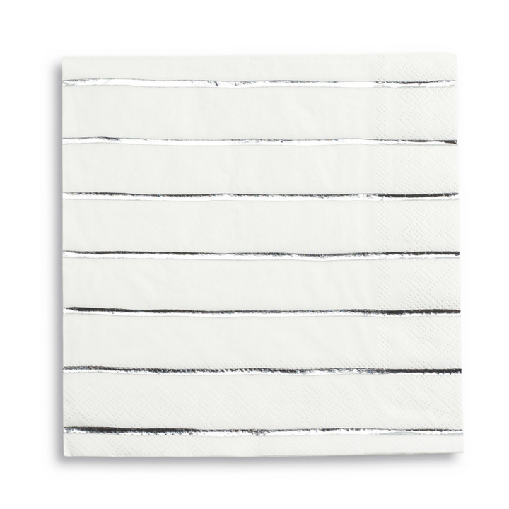 SILVER FRENCHIE STRIPED NAPKINS - bonjour fete