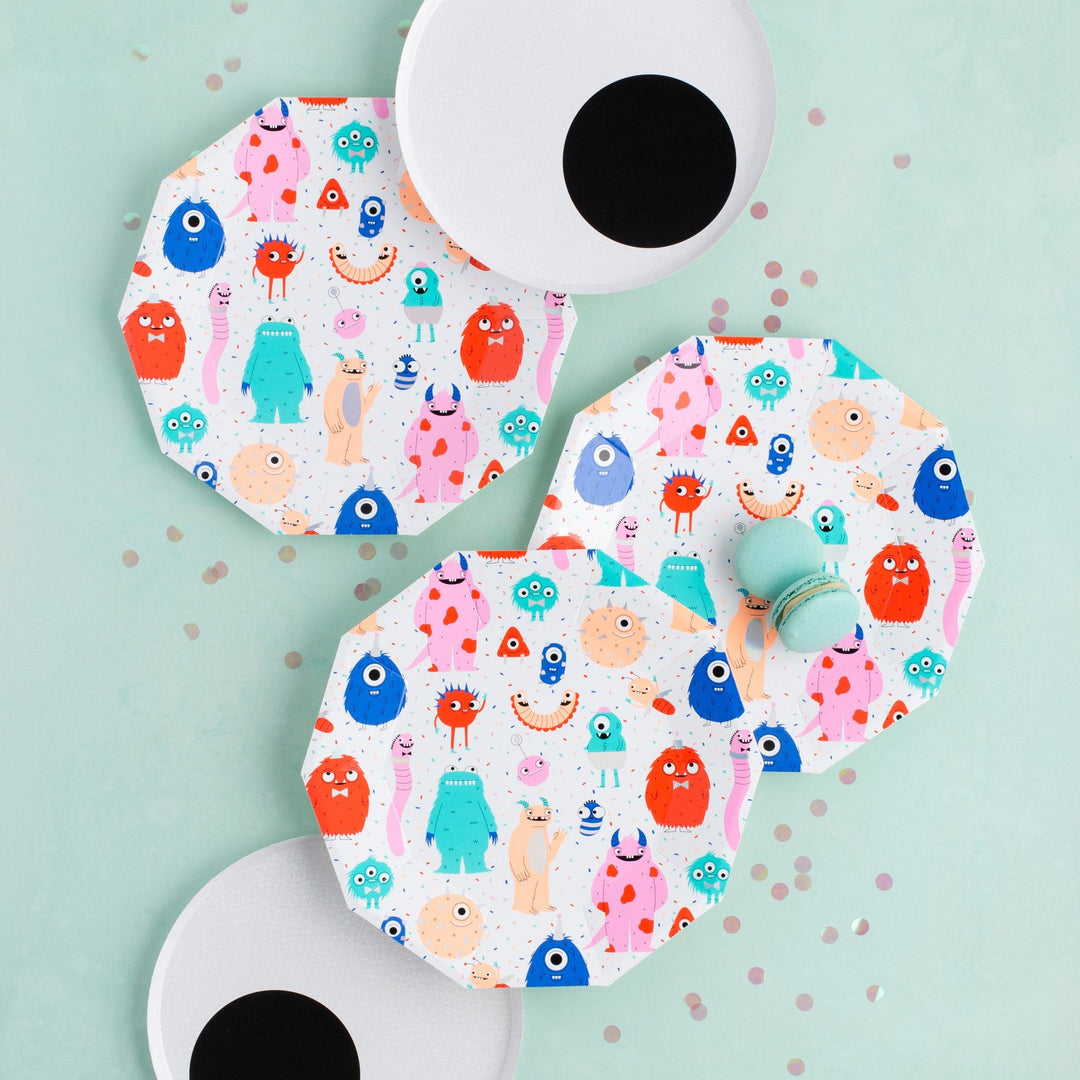 LITTLE MONSTERS LARGE PLATES Jollity & Co. + Daydream Society Plates Bonjour Fete - Party Supplies