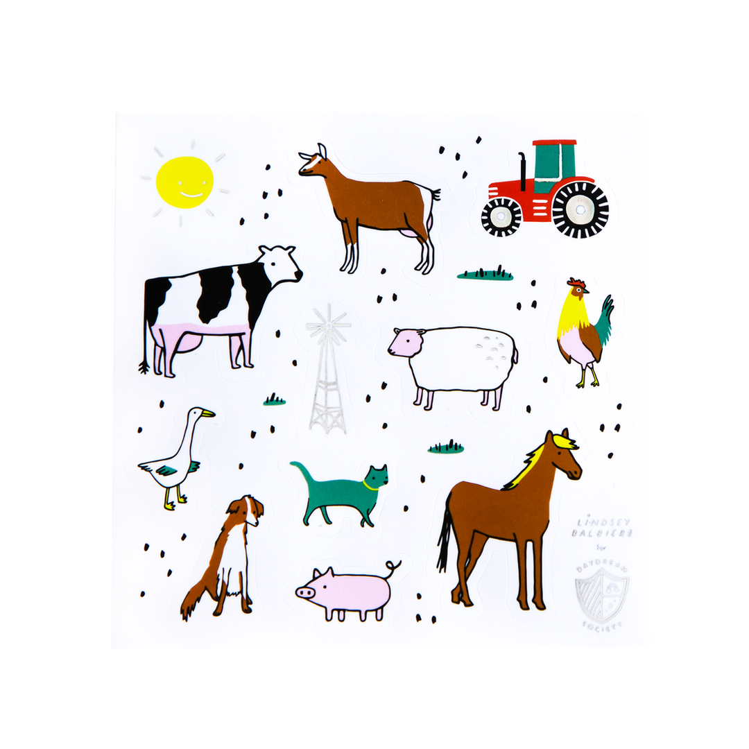 ON THE FARM STICKERS Daydream Society Napkins Bonjour Fete - Party Supplies