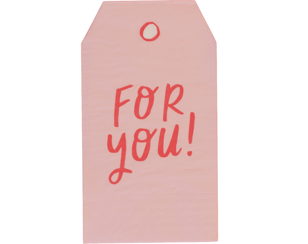 GIFT TAG NAPKIN Oui Party Christmas Tableware Bonjour Fete - Party Supplies