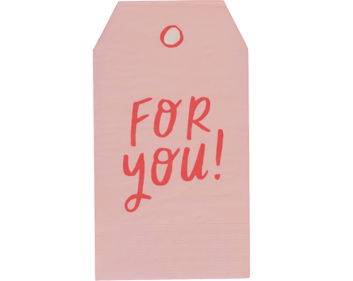 GIFT TAG NAPKIN Oui Party Christmas Tableware Bonjour Fete - Party Supplies