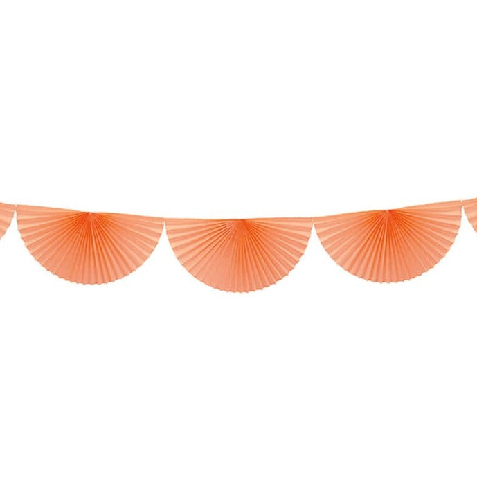 PEACH BUNTING FAN GARLAND Devra Party Garlands & Banners Bonjour Fete - Party Supplies