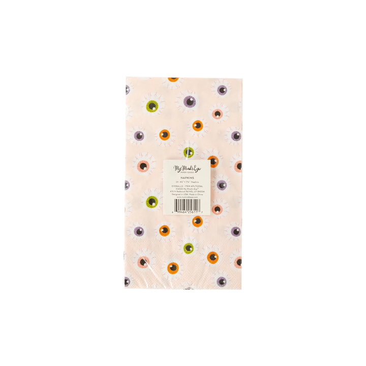 EYEBALLS PAPER GUEST TOWEL NAPKIN My Mind’s Eye Halloween Party Supplies Bonjour Fete - Party Supplies