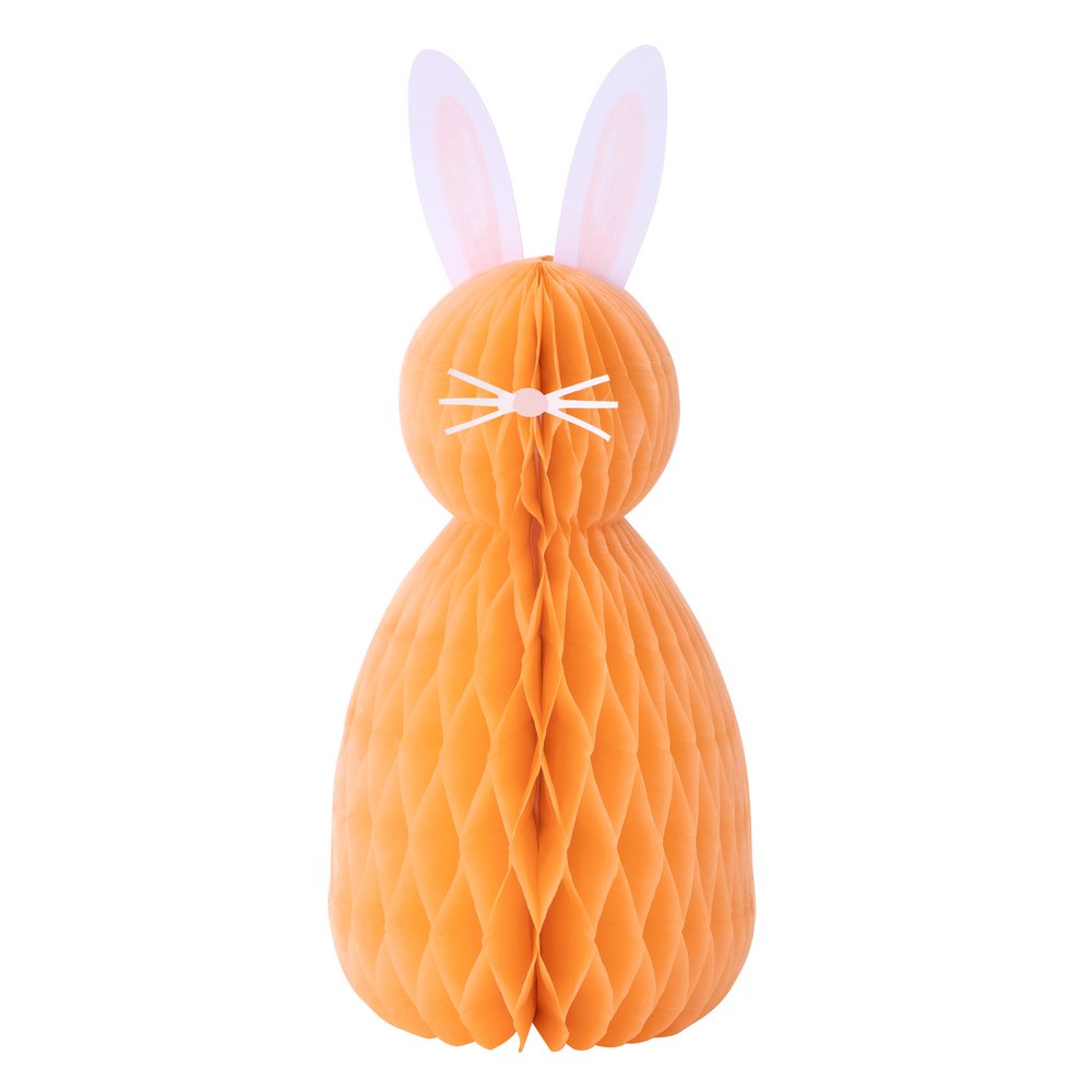 honeycomb bunny easter decoration orange