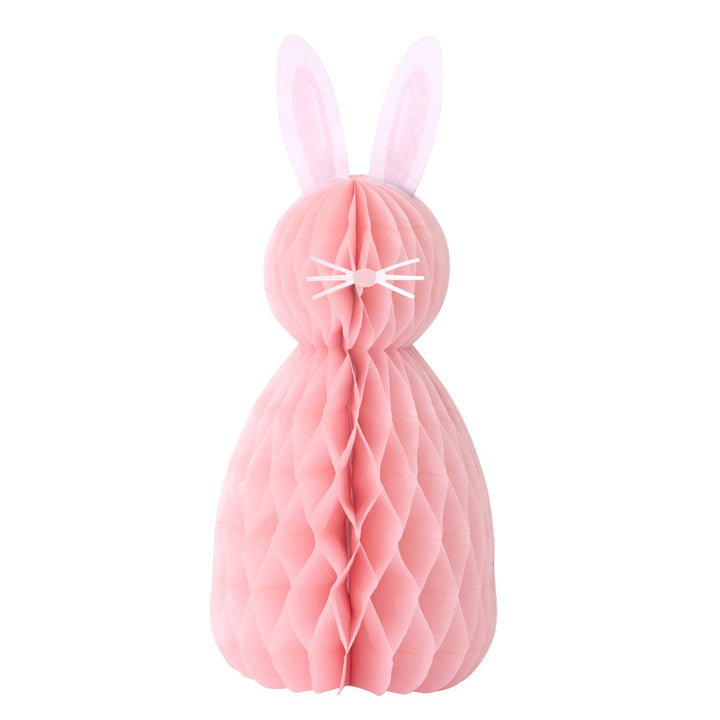 honeycomb bunny easter decoration pink