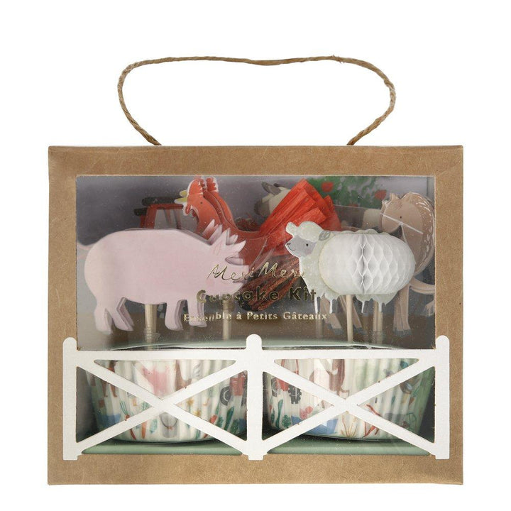 ON THE FARM CUPCAKE KIT Meri Meri Cupcake Kit Bonjour Fete - Party Supplies