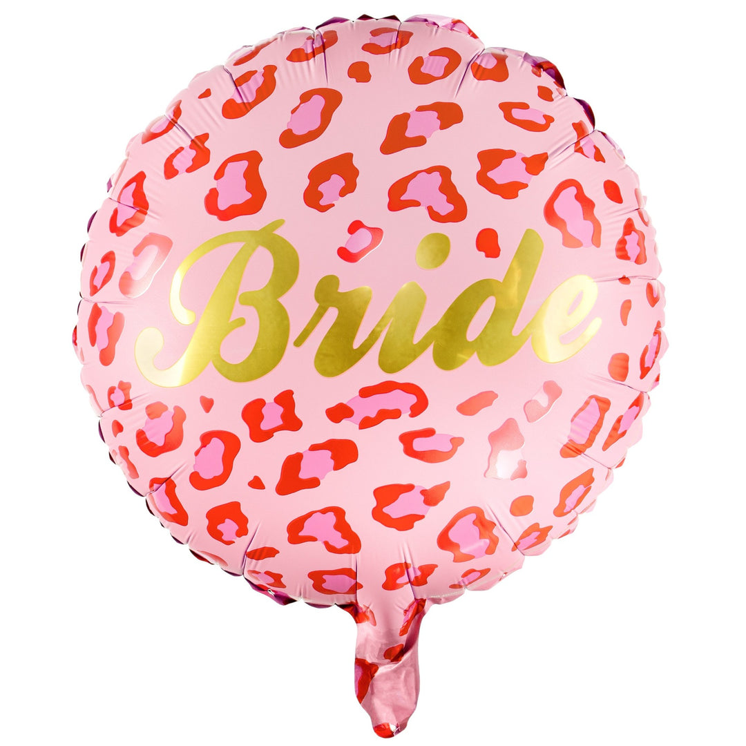 PINK LEOPARD PRINT BRIDE BALLOON Party Deco Balloons Bonjour Fete - Party Supplies