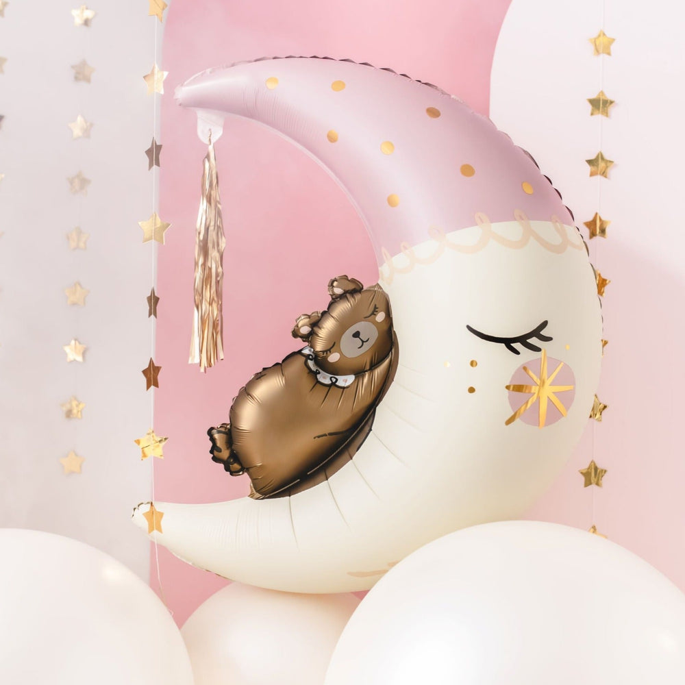 TEDDY BEAR MOON BALLOON Party Deco Balloons Bonjour Fete - Party Supplies