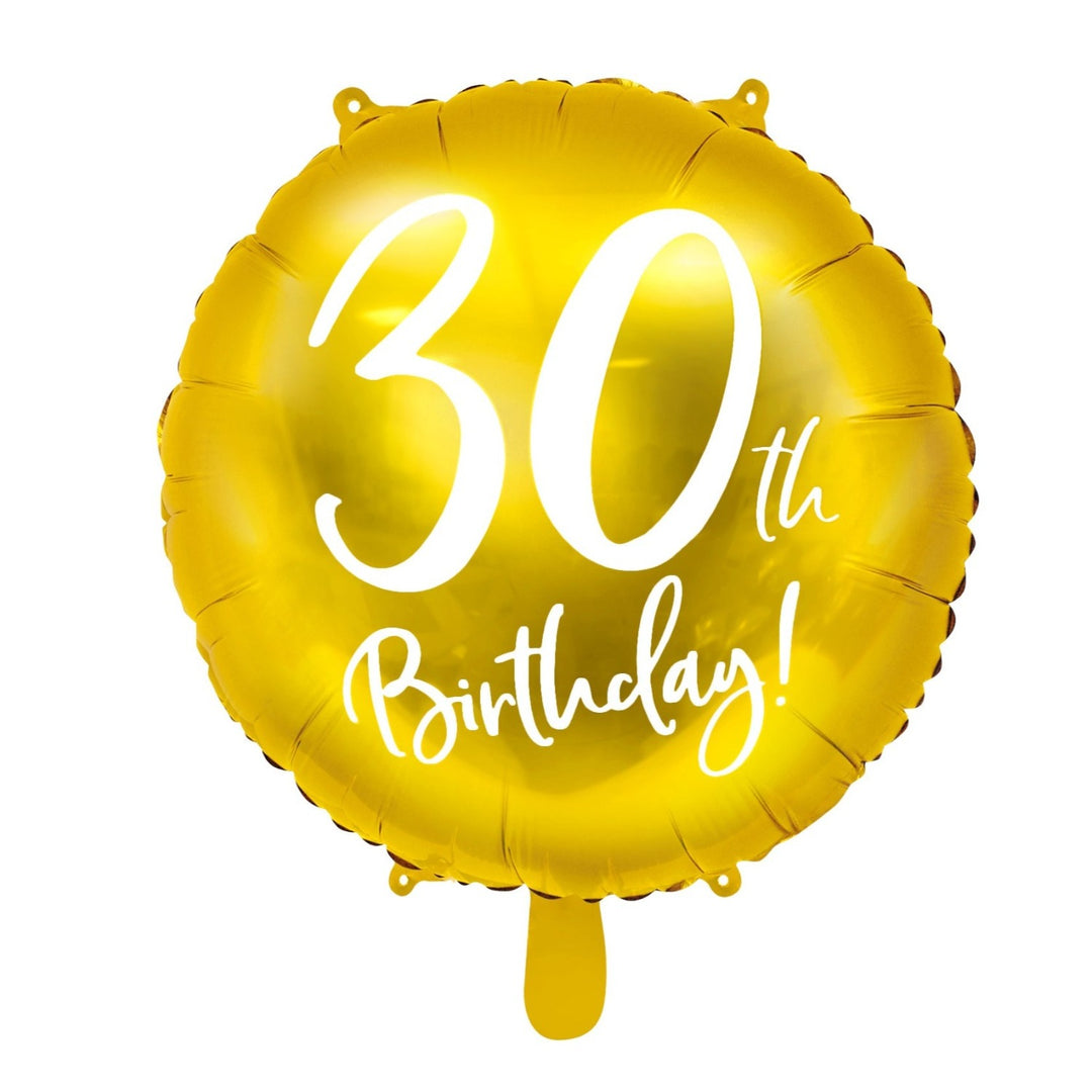 30TH BIRTHDAY GOLD FOIL BALLOON Party Deco Balloon Bonjour Fete - Party Supplies
