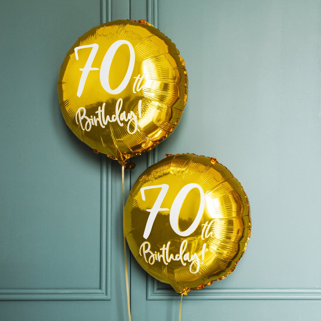 70TH BIRTHDAY GOLD FOIL BALLOON Party Deco Balloon Bonjour Fete - Party Supplies