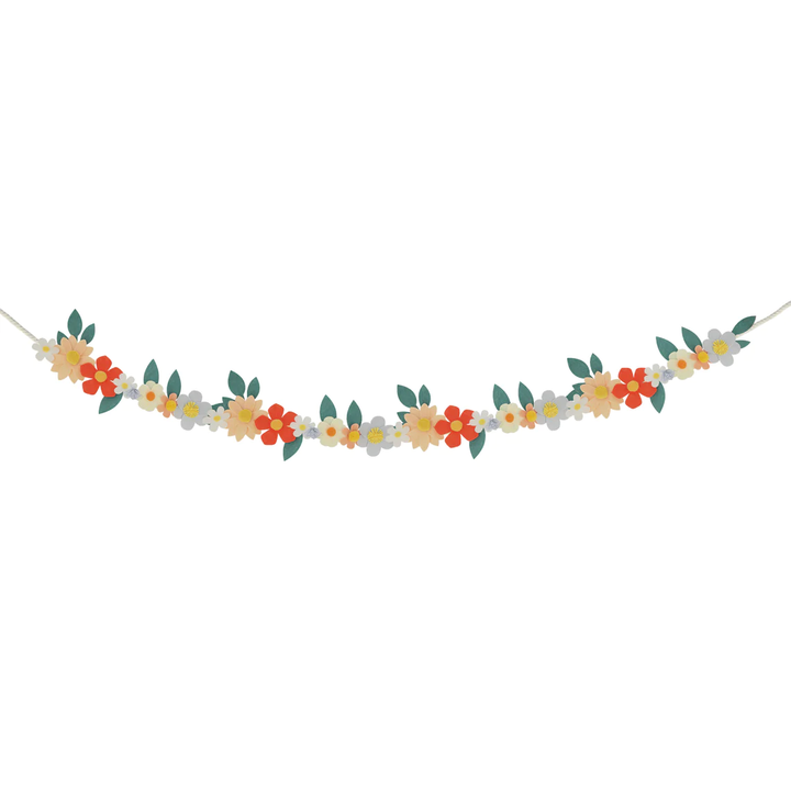 FELT FLOWER GARLAND Meri Meri Garlands & Banners Bonjour Fete - Party Supplies