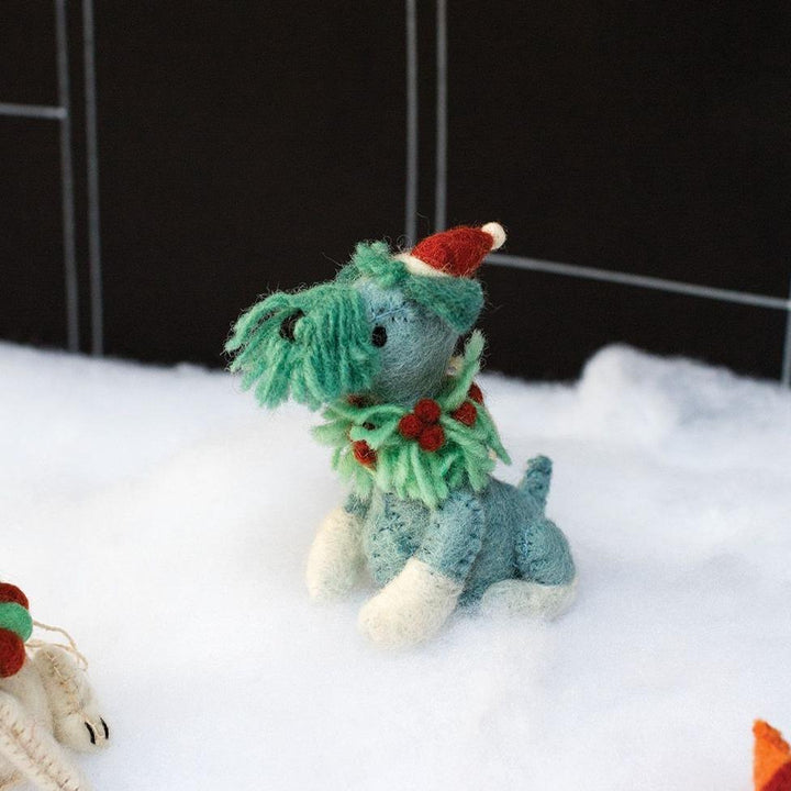 FIDO THE SCHNAUZER DOG ORNAMENT Accent Decor Christmas Ornament Bonjour Fete - Party Supplies