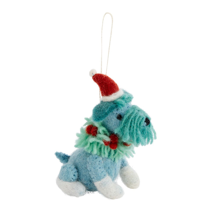 FIDO THE SCHNAUZER DOG ORNAMENT Accent Decor Christmas Ornament Bonjour Fete - Party Supplies
