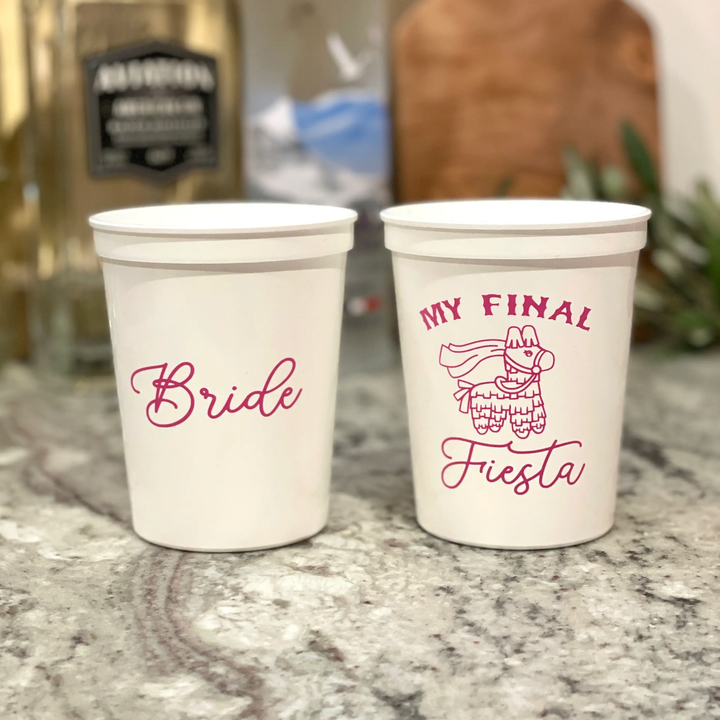 FINAL FIESTA PLASTIC STADIUM CUPS Rubi and Lib Design Studio Cups Bonjour Fete - Party Supplies