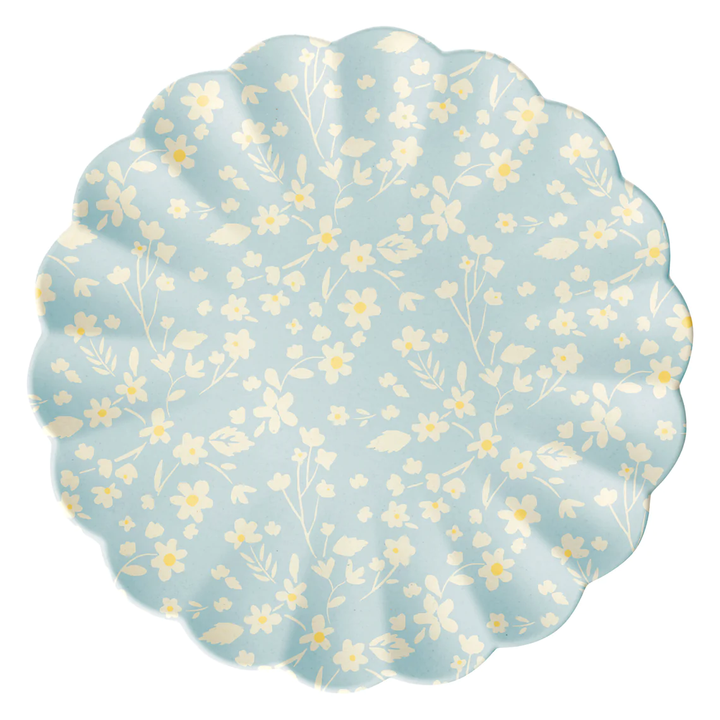 FLORAL RESUABLE BAMBOO PLATES