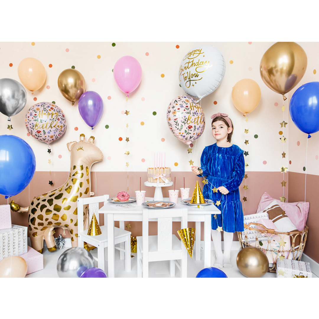 HAPPY BIRTHDAY FOIL BALLOON LIGHT PINK Party Deco Balloon Bonjour Fete - Party Supplies