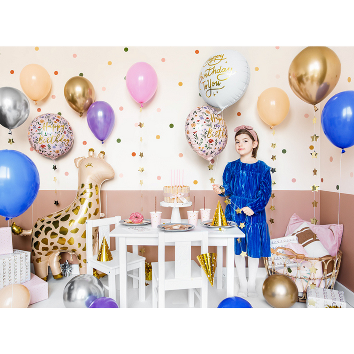 HAPPY BIRTHDAY FOIL BALLOON LIGHT PINK Party Deco Balloon Bonjour Fete - Party Supplies