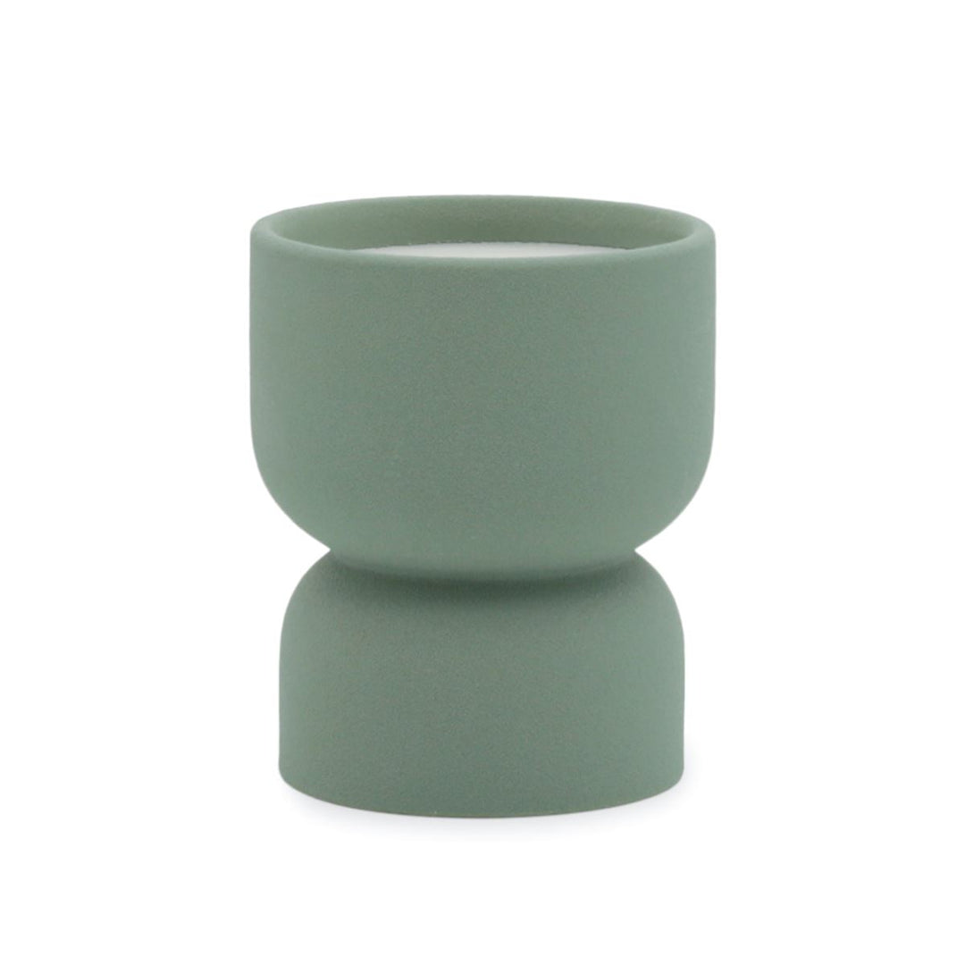 FORM DARK GREEN HOURGLASS TEXTURED CERAMIC - SPANISH MOSS Paddywax Home Candle Bonjour Fete - Party Supplies