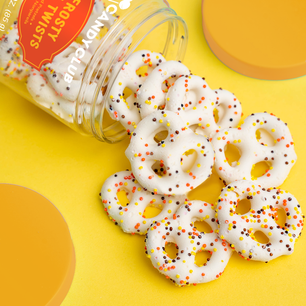 FROSTY FALL TWISTS PRETZELS Candy Club Halloween Candy Bonjour Fete - Party Supplies