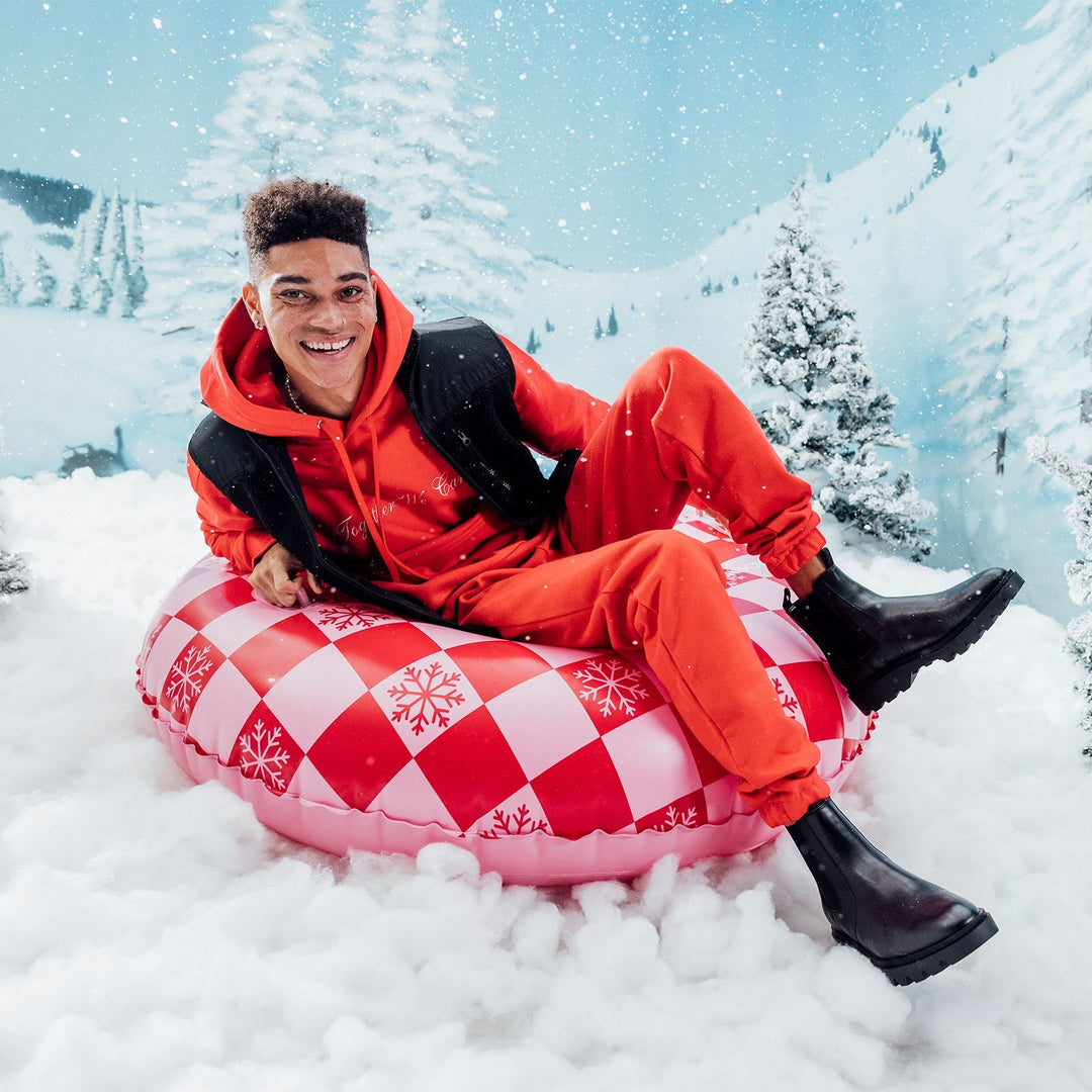WINTER CHECKS SNOW TUBE FUNBOY Christmas Activity Bonjour Fete - Party Supplies