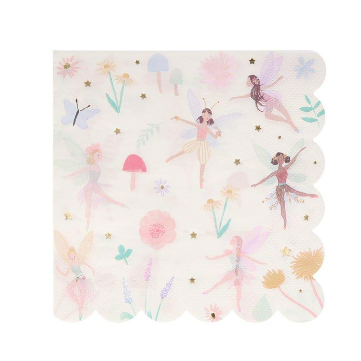 FAIRY NAPKINS LARGE Meri Meri Napkins Bonjour Fete - Party Supplies