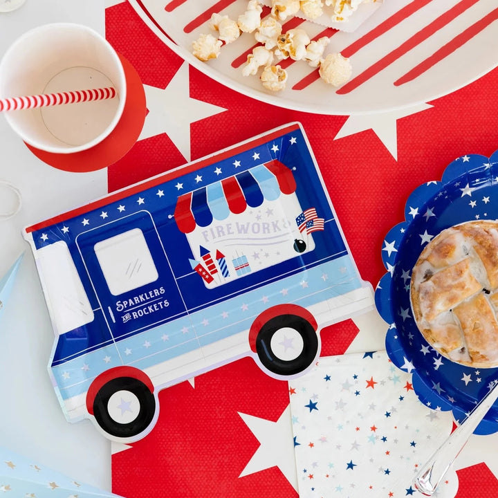 FIREWORK TRUCK PLATES My Mind’s Eye 0 Faire Bonjour Fete - Party Supplies