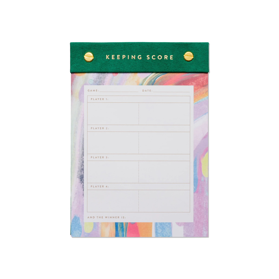 GAME KEEPING SCORE NOTEPAD Design Works Games & Puzzles Bonjour Fete - Party Supplies