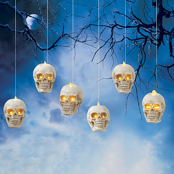 GERSON COMPANIES HANGING SKULLS The Gerson Companies Halloween Decor Bonjour Fete - Party Supplies