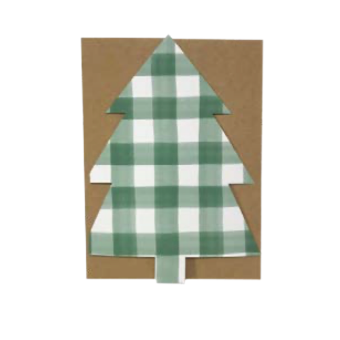 GINGHAM TREE LARGE NAPKIN Meri Meri Christmas Tableware Bonjour Fete - Party Supplies