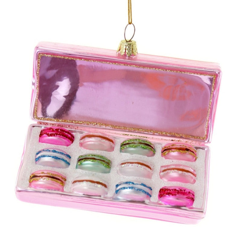 PINK BOX OF MACARONS ORNAMENT BY CODY FOSTER Cody Foster Co. Christmas Ornament Bonjour Fete - Party Supplies