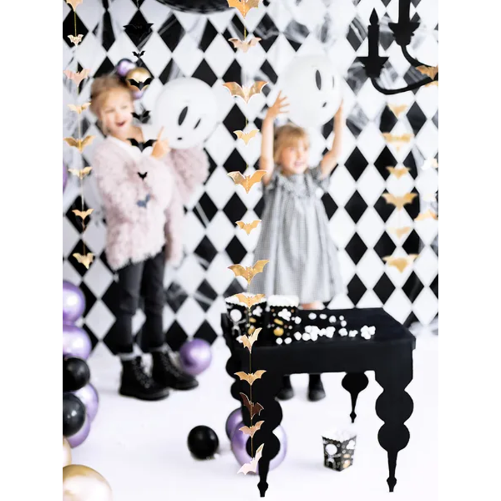GOLD BAT GARLAND Party Deco Halloween Party Decorations Bonjour Fete - Party Supplies