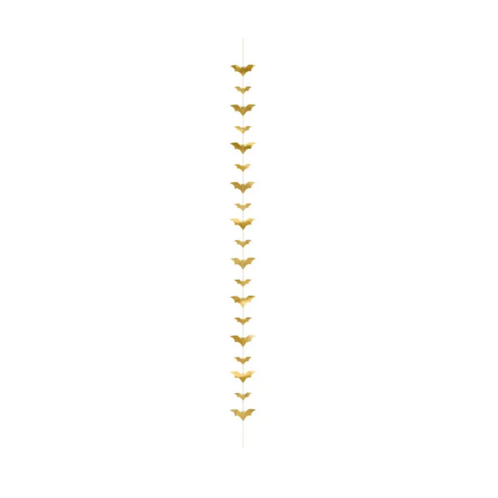 GOLD BAT GARLAND Party Deco Halloween Party Decorations Bonjour Fete - Party Supplies