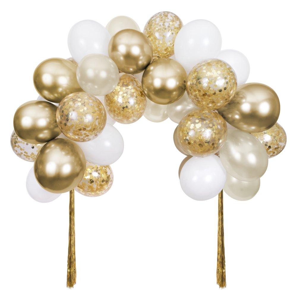 GOLD BALLOON ARCH KIT Meri Meri Balloon Garland Kit Bonjour Fete - Party Supplies