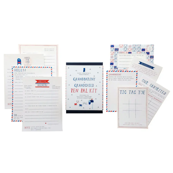 GRANDPARENT AND GRANDCHILD PEN PAL KIT BY MR. BODDINGTON'S STUDIO Mr. Boddington's Studio Stationery Set Bonjour Fete - Party Supplies