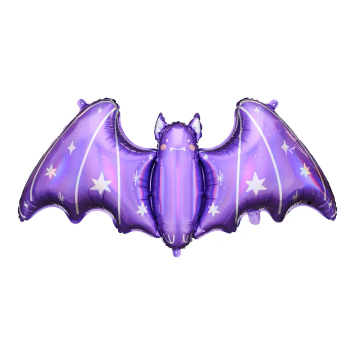 HALLOWEEN PURPLE BAT BALLOON Party Deco In Store Balloons Bonjour Fete - Party Supplies