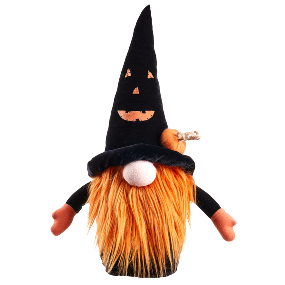 HALLOWEEN BLACK AND ORANGE GNOME Allstate Floral Halloween Home Decor Bonjour Fete - Party Supplies