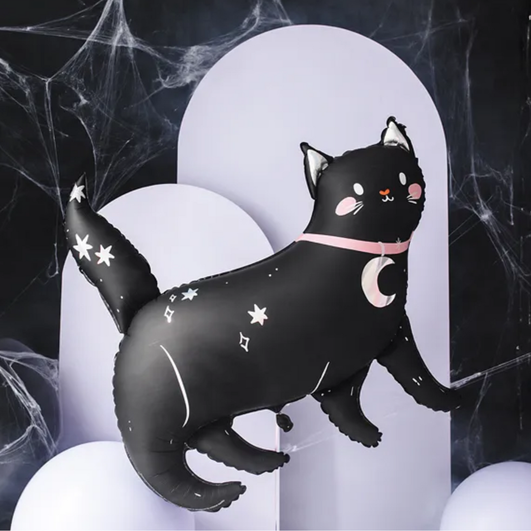 HALLOWEEN BLACK CAT BALLOON Party Deco Halloween Balloons Bonjour Fete - Party Supplies