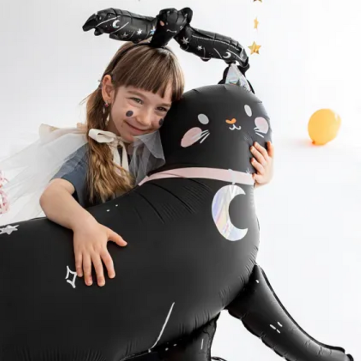 HALLOWEEN BLACK CAT BALLOON Party Deco Halloween Balloons Bonjour Fete - Party Supplies