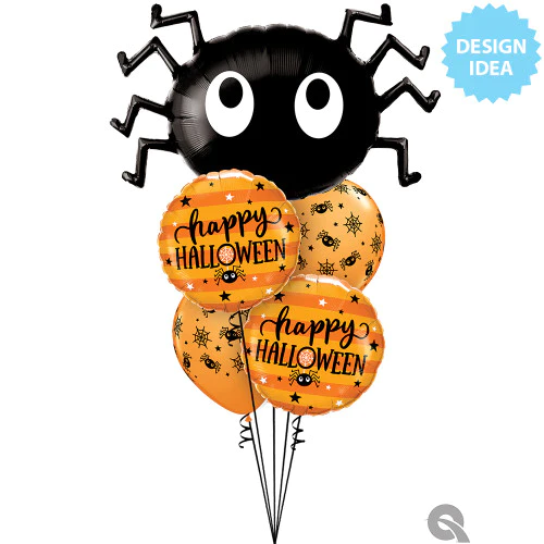 HALLOWEEN SPIDER AND STARS BALLOON Anagram Halloween Balloons Bonjour Fete - Party Supplies