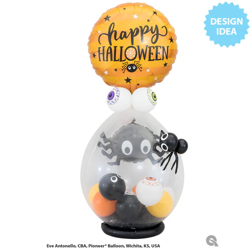 HALLOWEEN SPIDER AND STARS BALLOON Anagram Halloween Balloons Bonjour Fete - Party Supplies